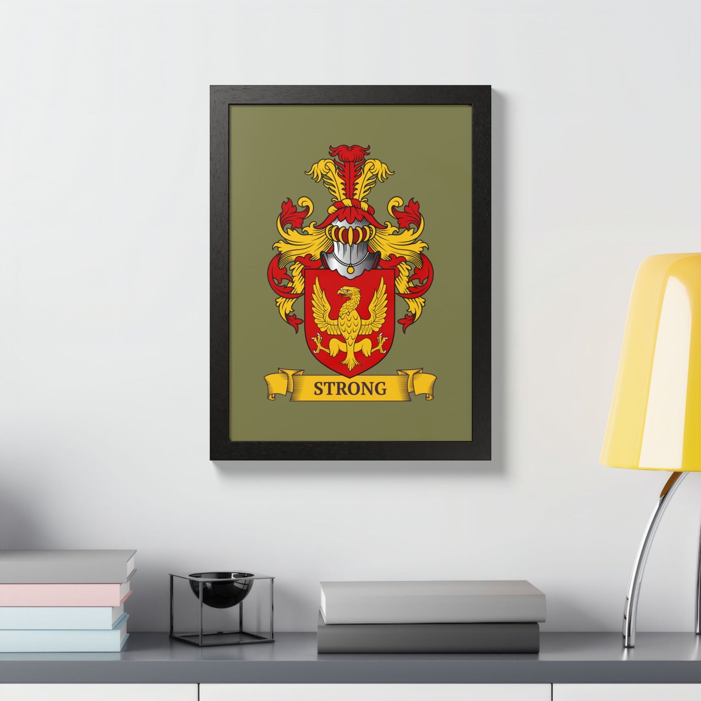 SAGE GREEN || Personalized Family Crest Print