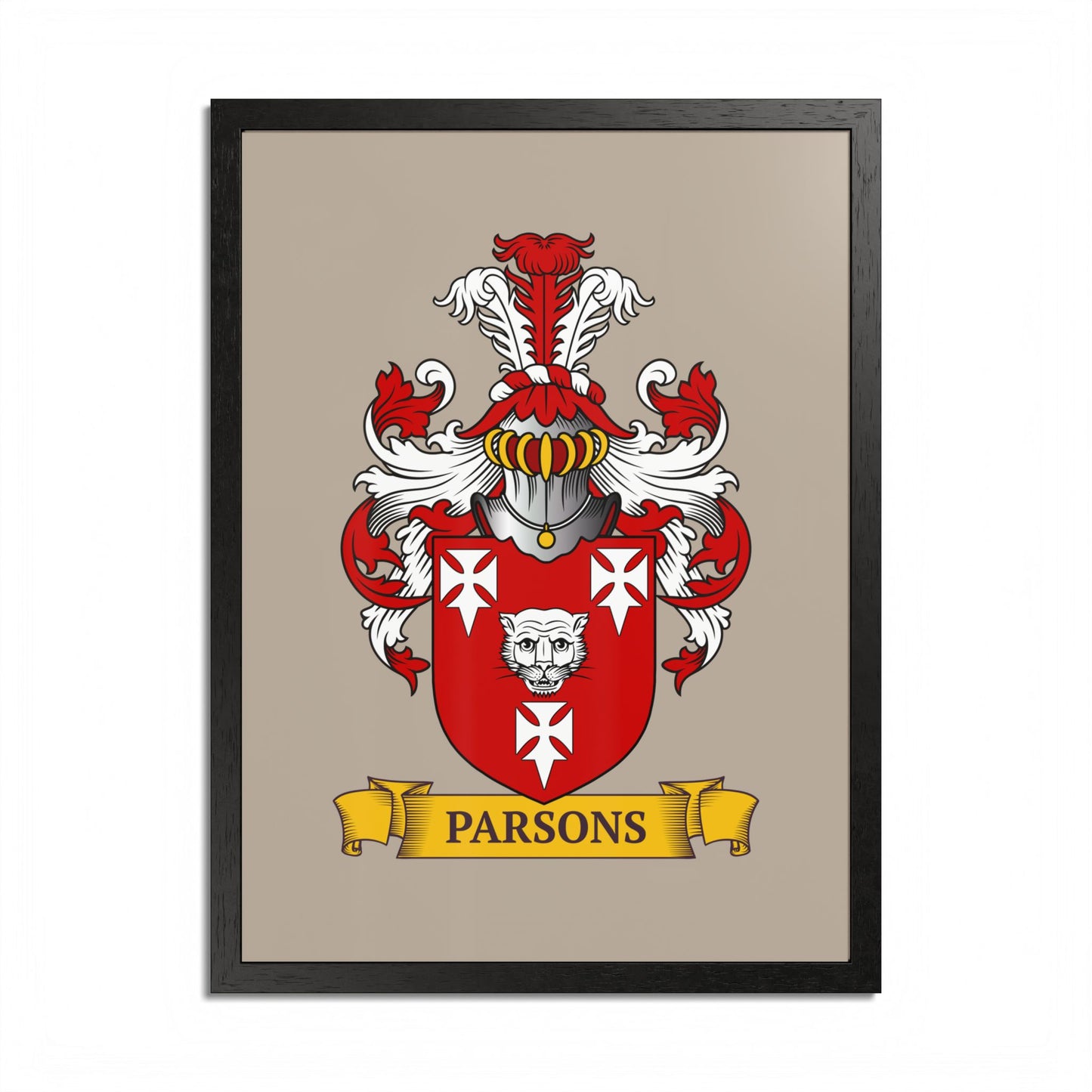 LIGHT MOCHA || Personalized Family Crest Print