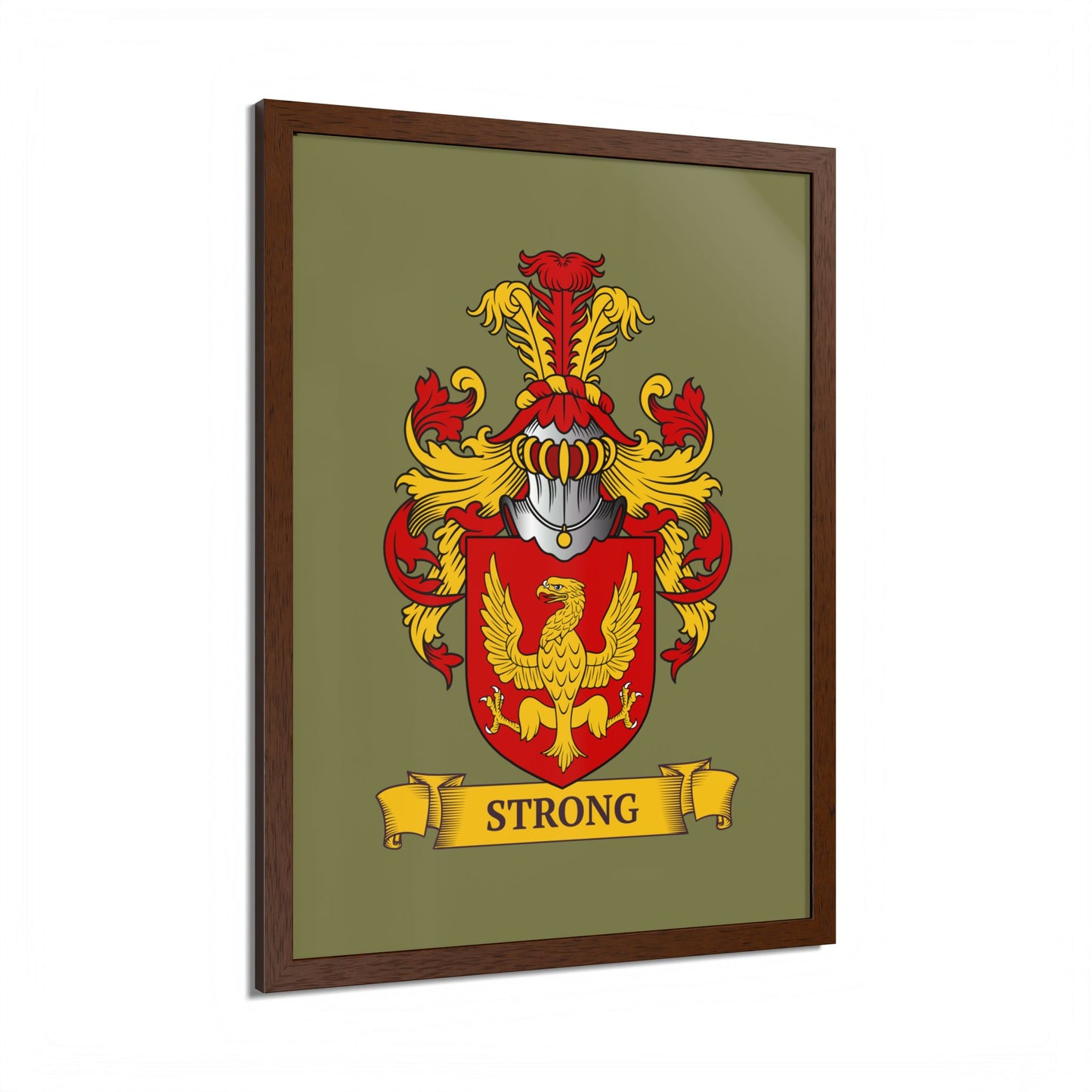 SAGE GREEN || Personalized Family Crest Print