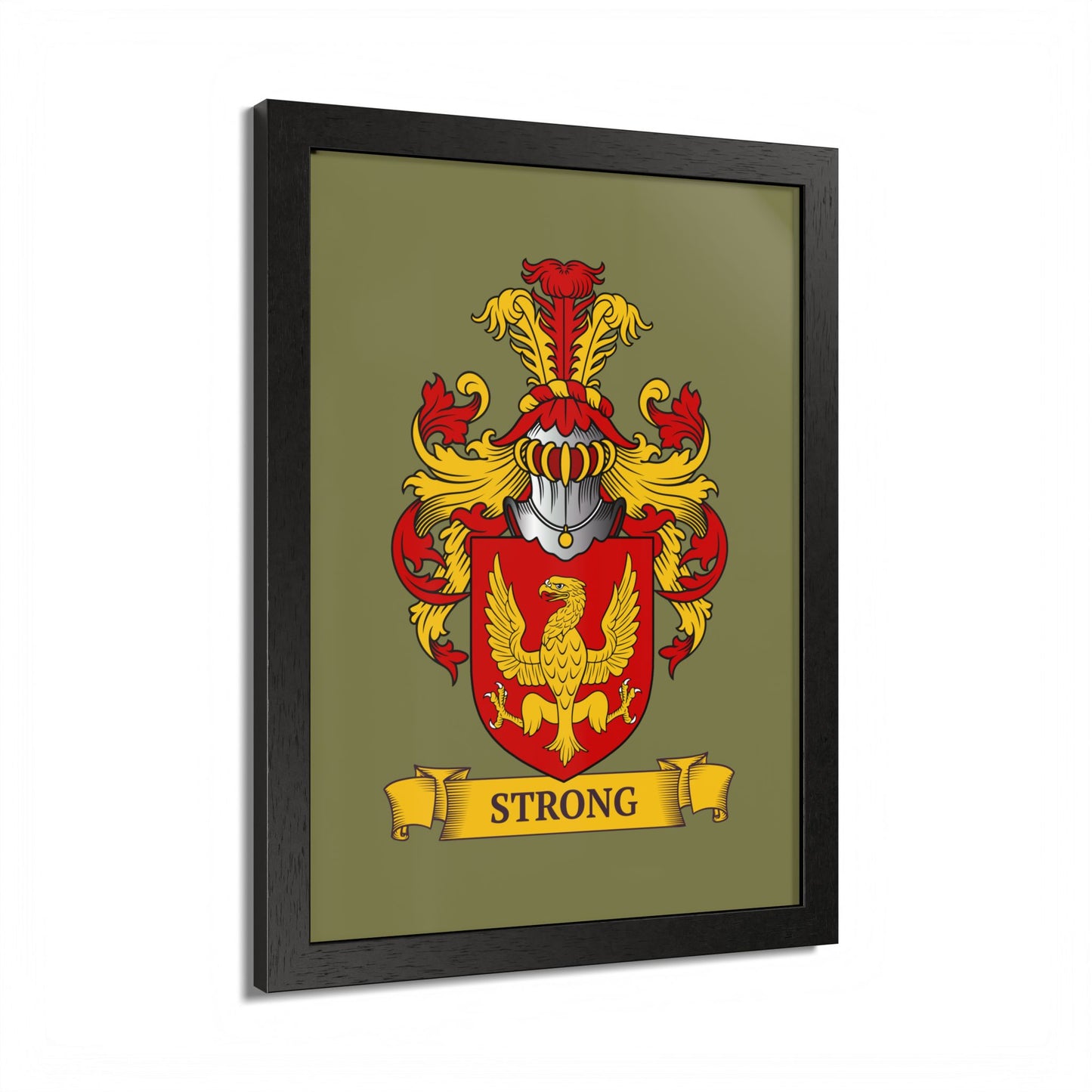 SAGE GREEN || Personalized Family Crest Print