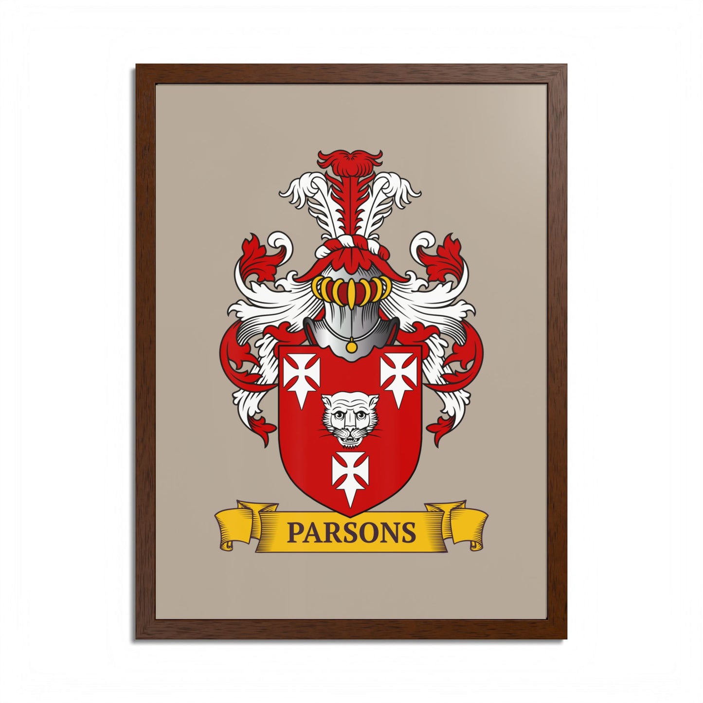 LIGHT MOCHA || Personalized Family Crest Print