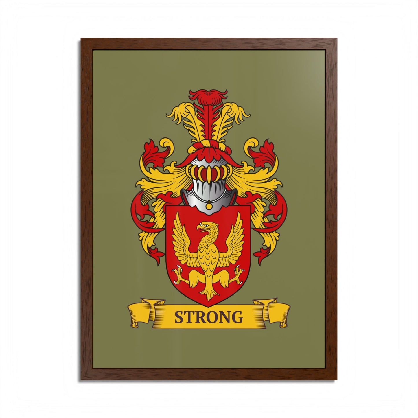 SAGE GREEN || Personalized Family Crest Print