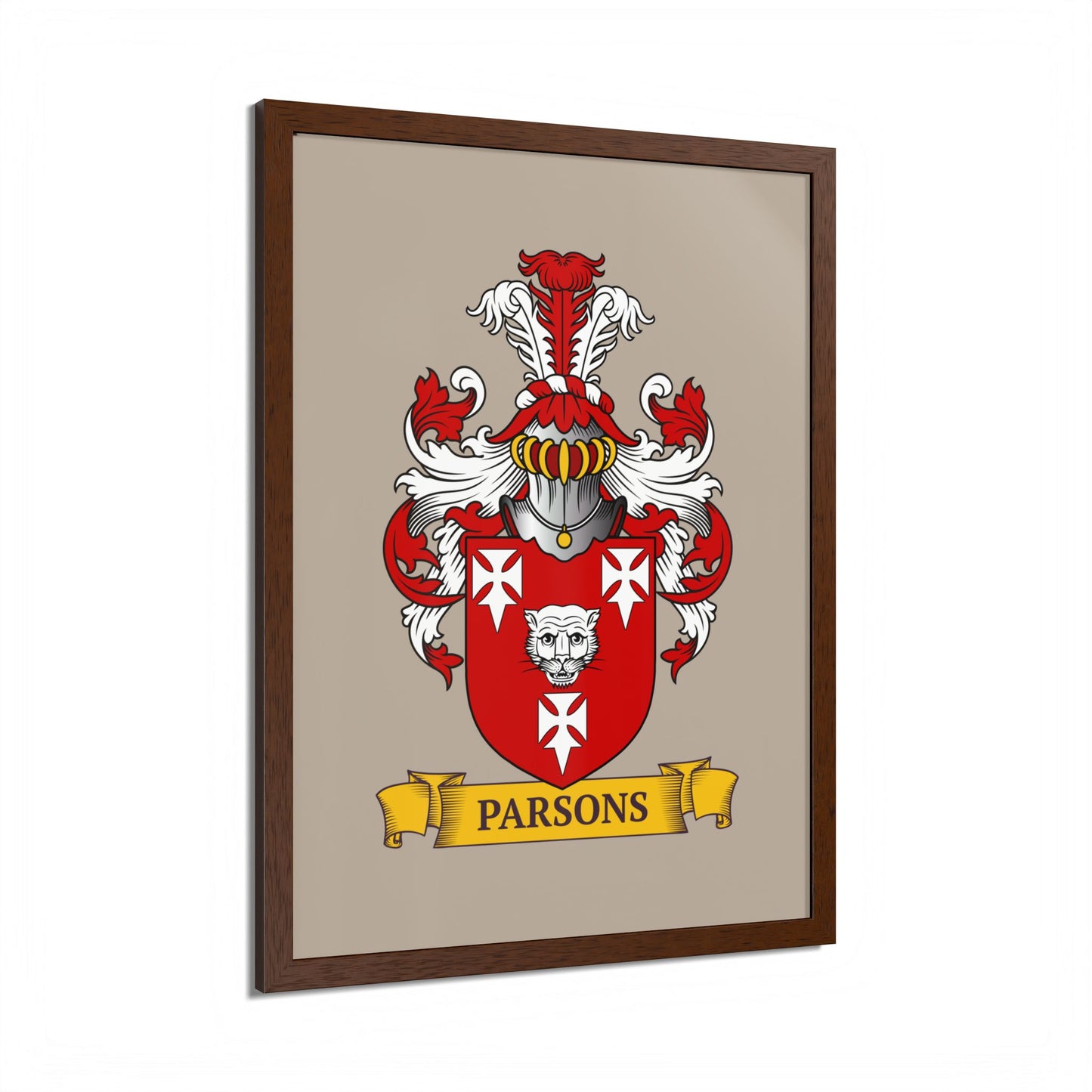 LIGHT MOCHA || Personalized Family Crest Print