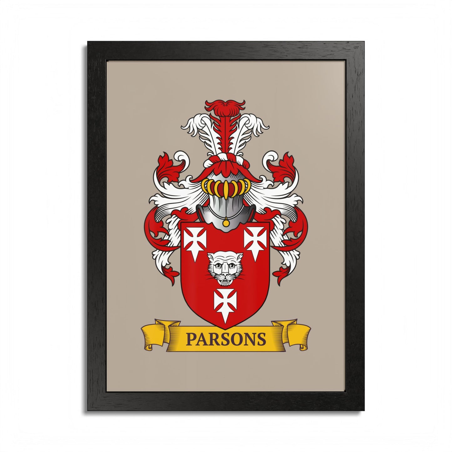 LIGHT MOCHA || Personalized Family Crest Print