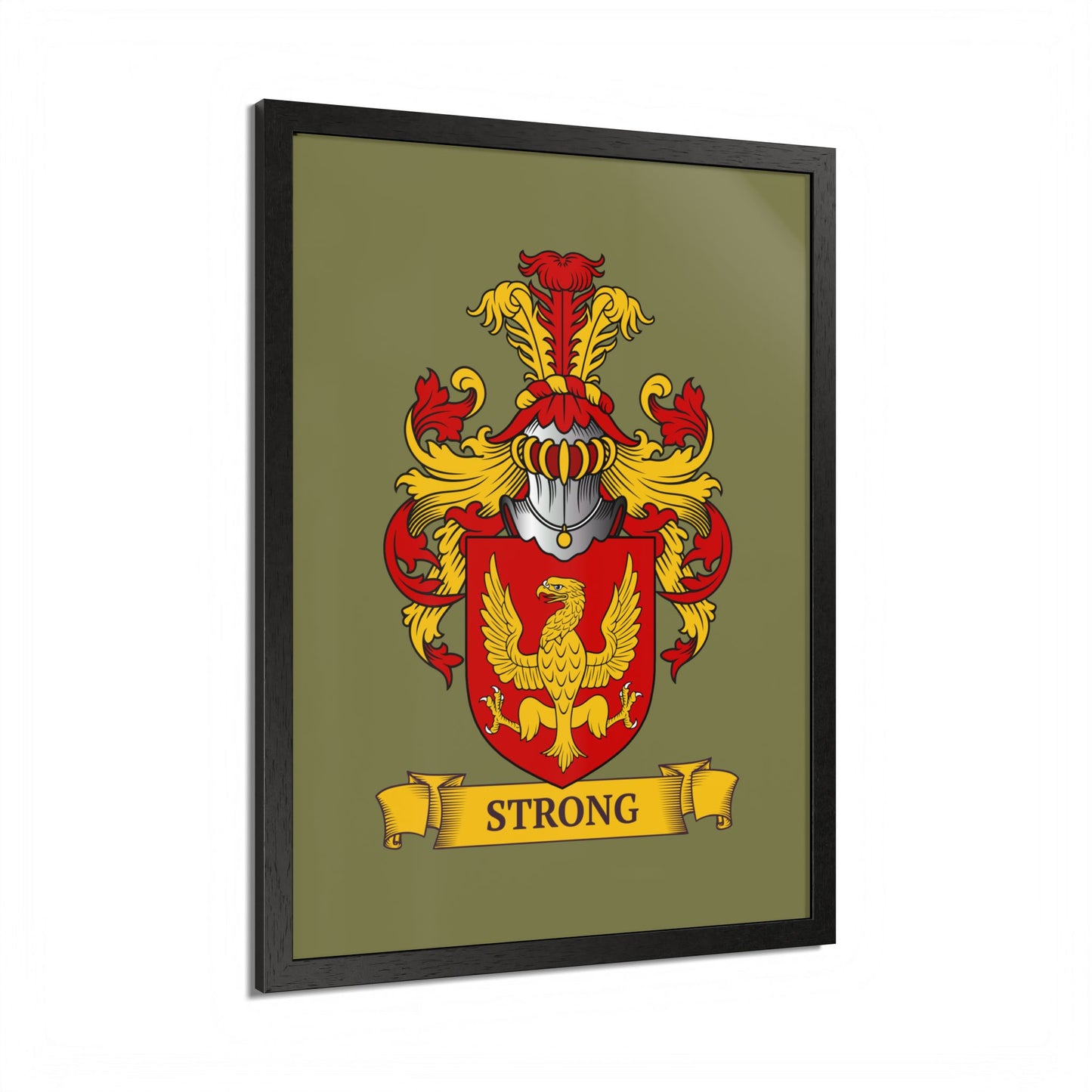 SAGE GREEN || Personalized Family Crest Print