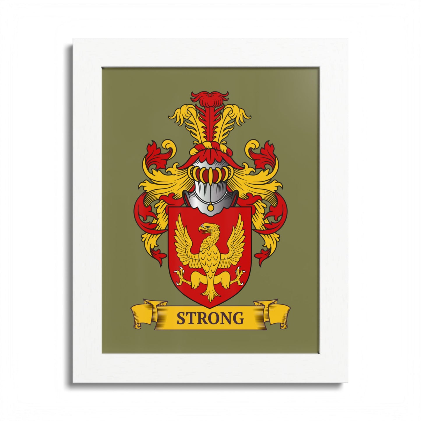 SAGE GREEN || Personalized Family Crest Print