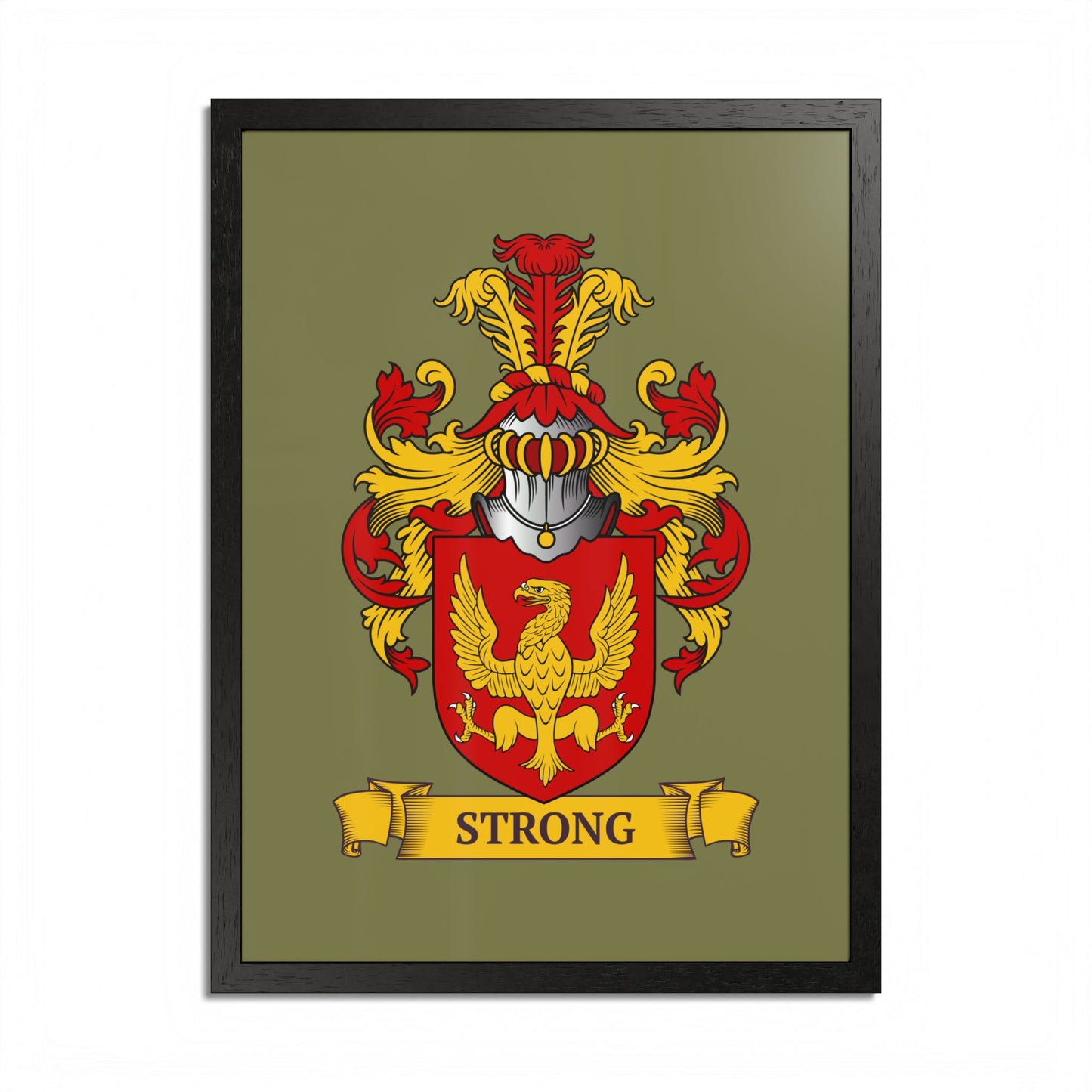SAGE GREEN || Personalized Family Crest Print