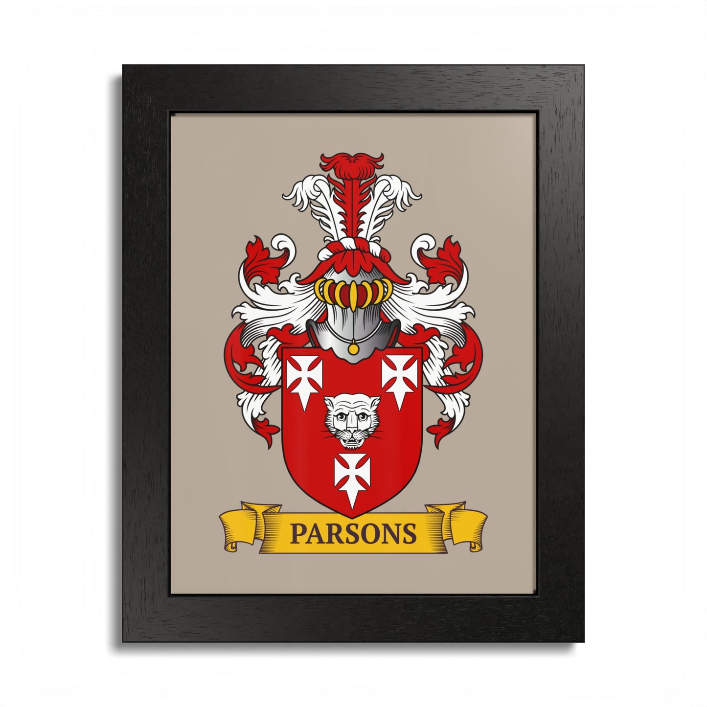 LIGHT MOCHA || Personalized Family Crest Print