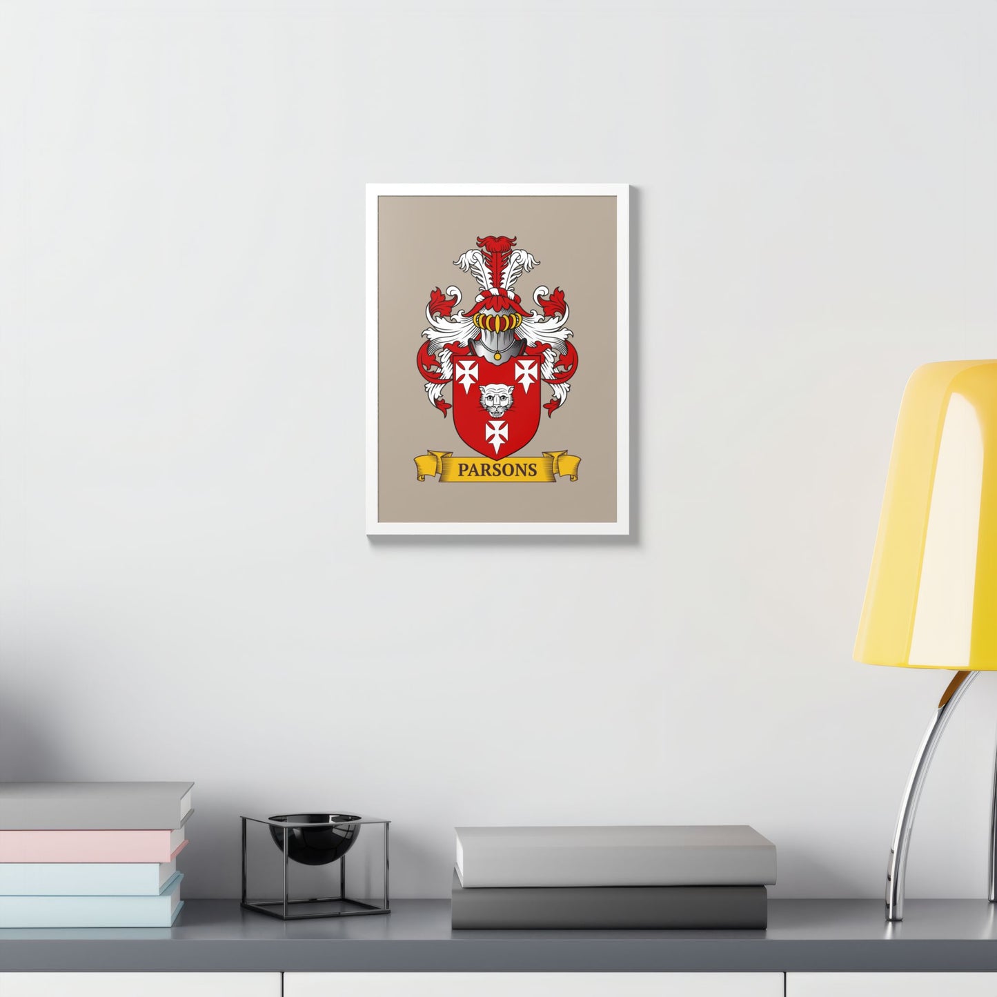 LIGHT MOCHA || Personalized Family Crest Print