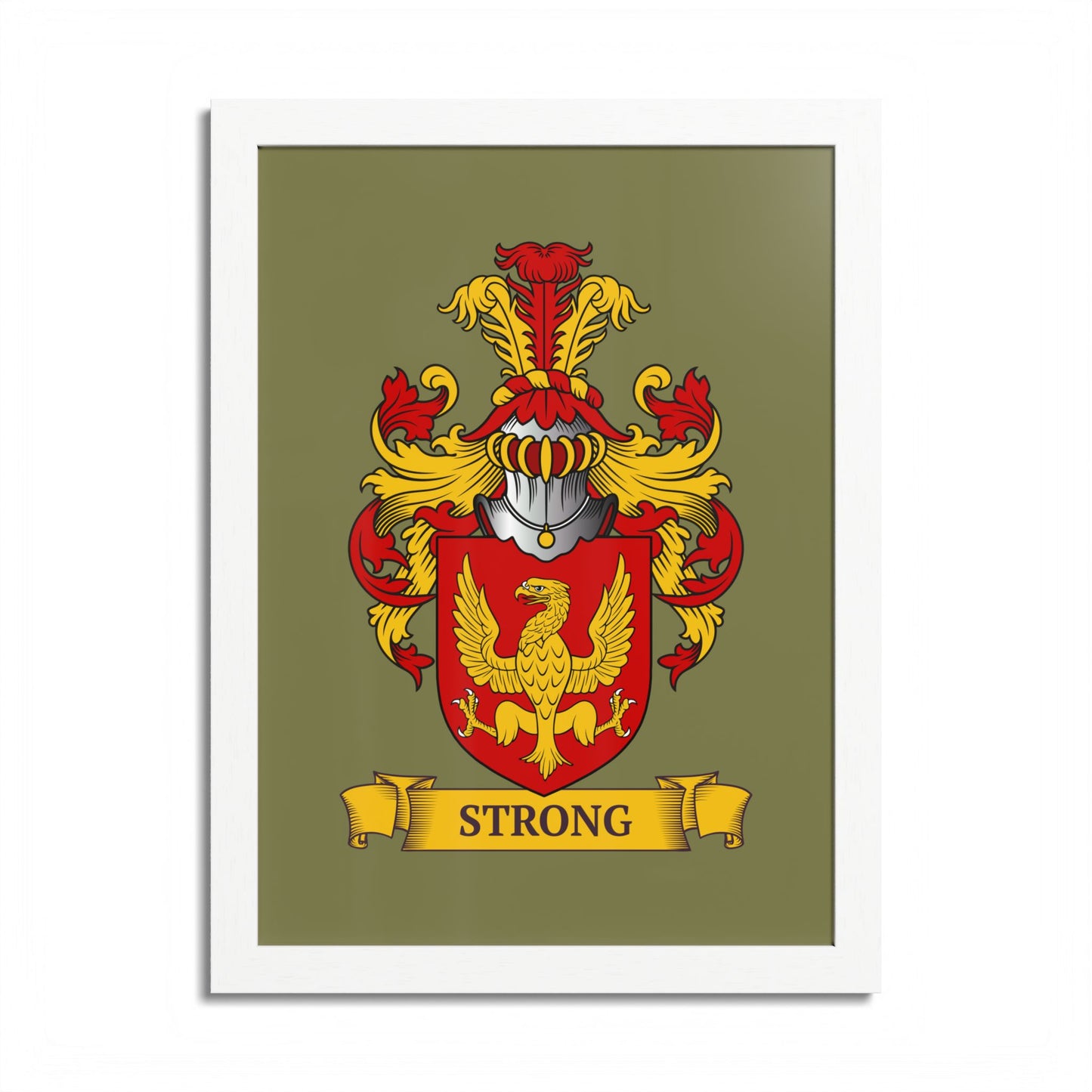 SAGE GREEN || Personalized Family Crest Print
