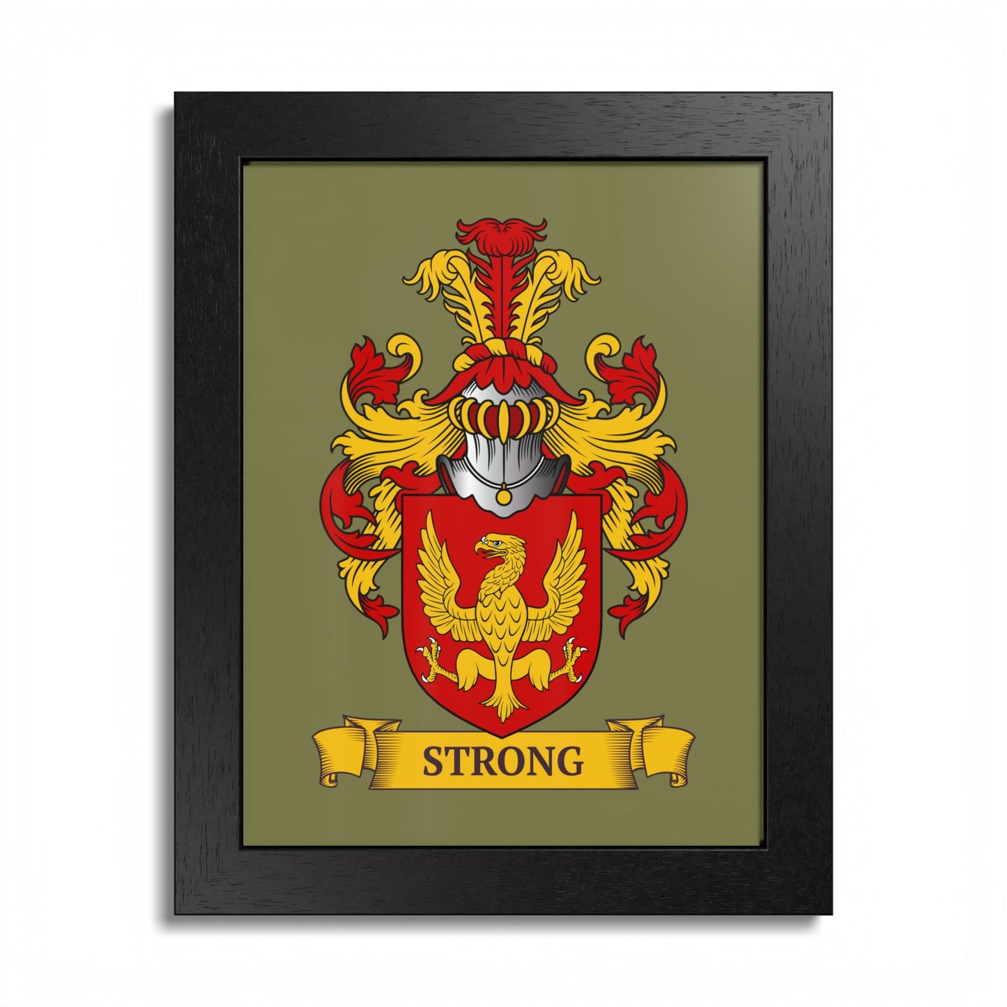 SAGE GREEN || Personalized Family Crest Print