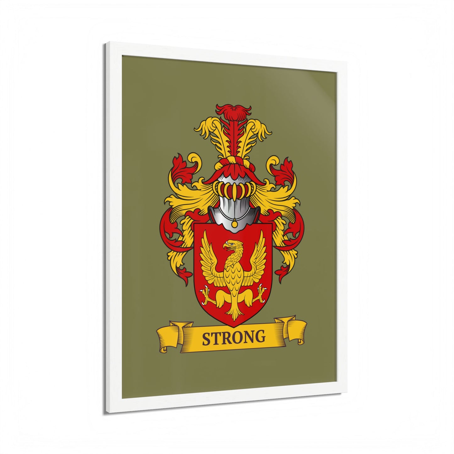 SAGE GREEN || Personalized Family Crest Print