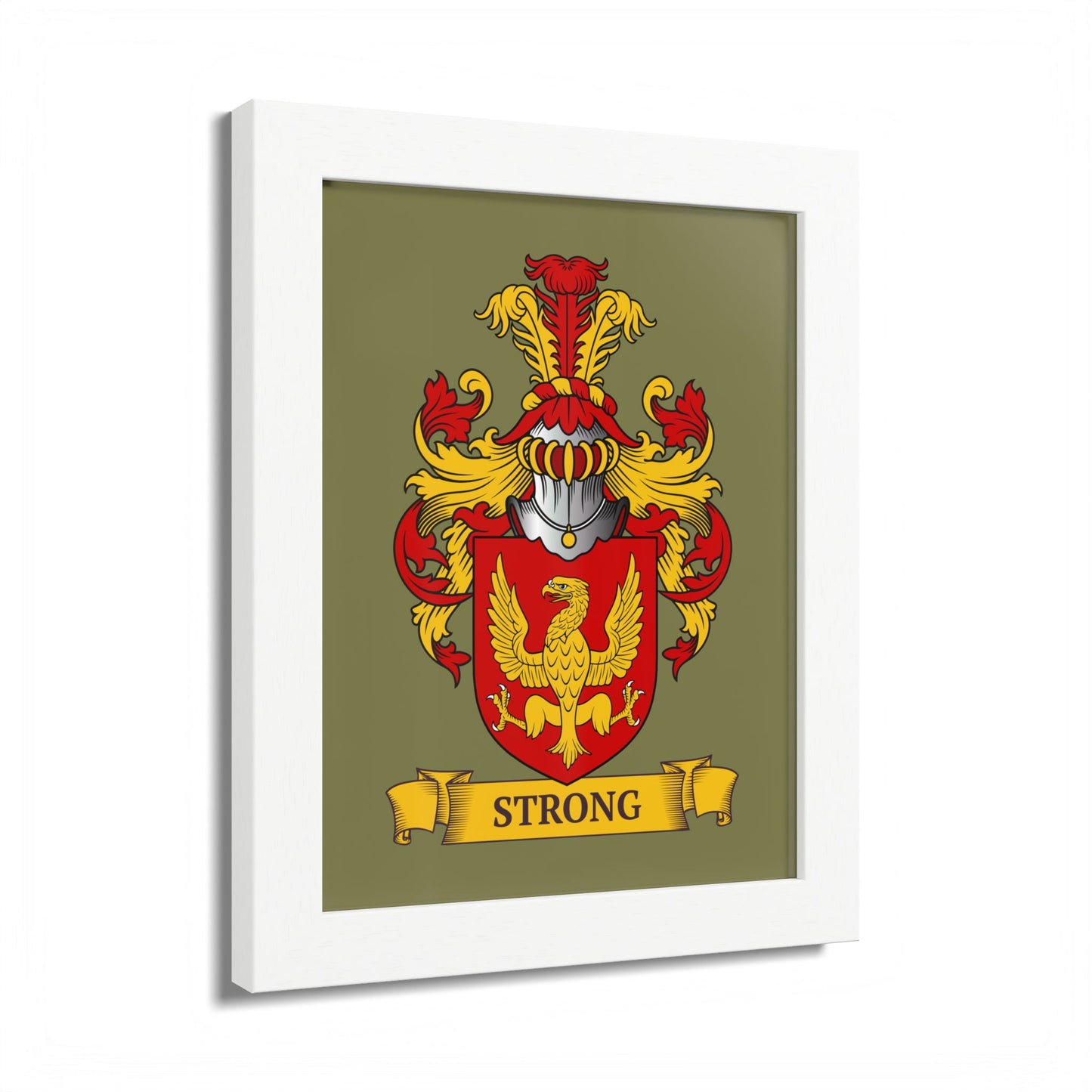 SAGE GREEN || Personalized Family Crest Print