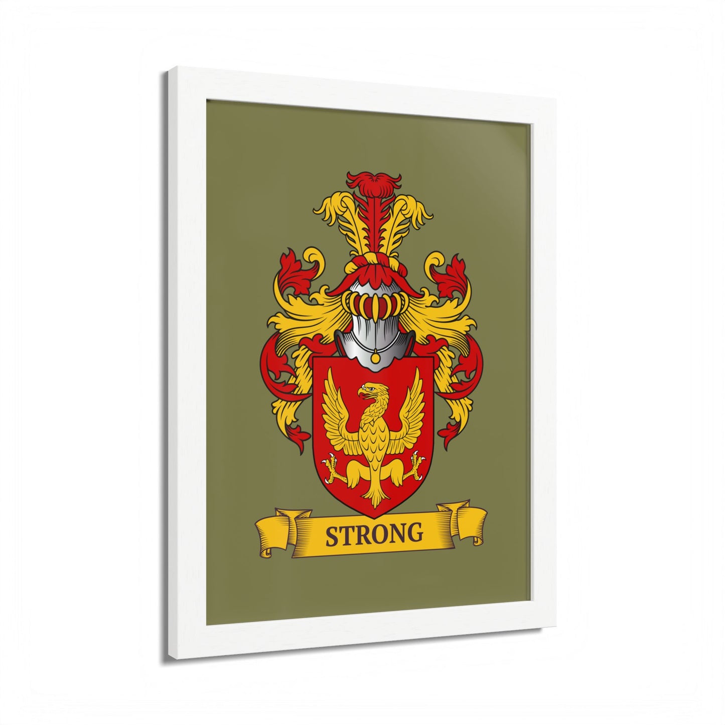 SAGE GREEN || Personalized Family Crest Print
