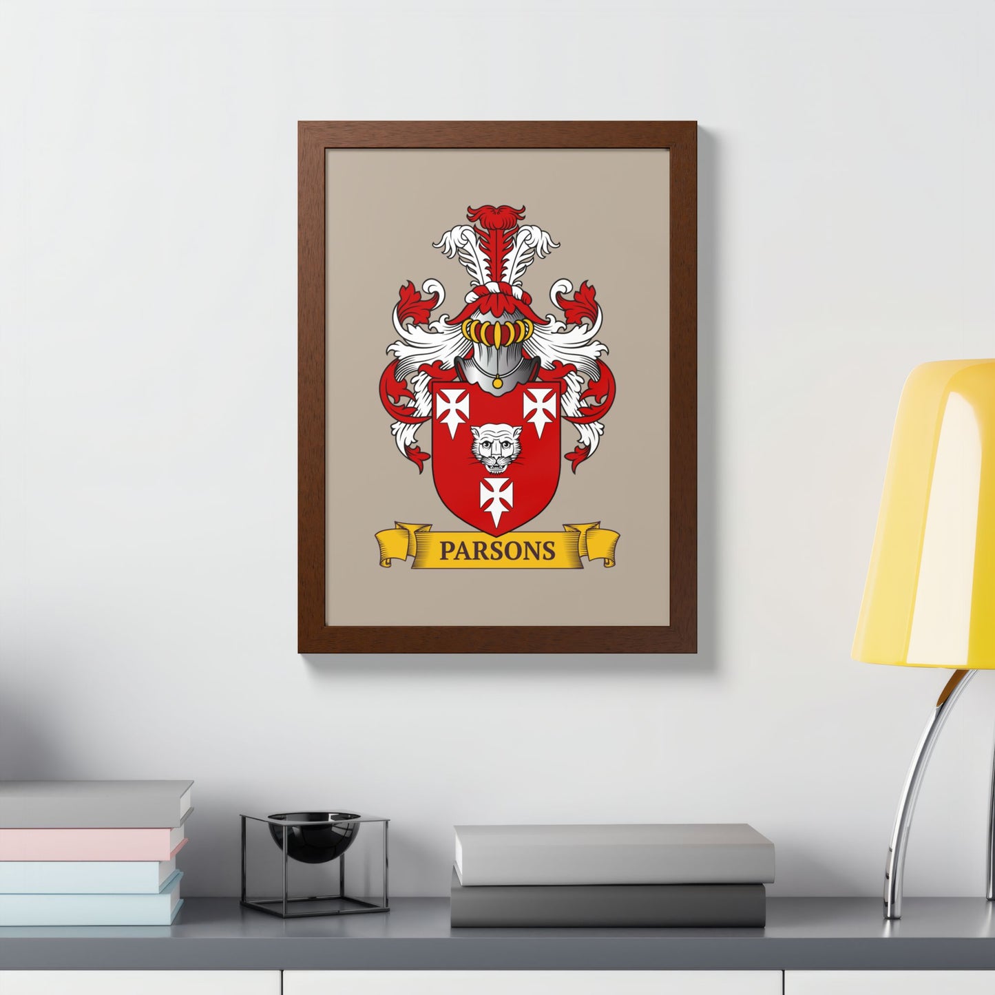 LIGHT MOCHA || Personalized Family Crest Print