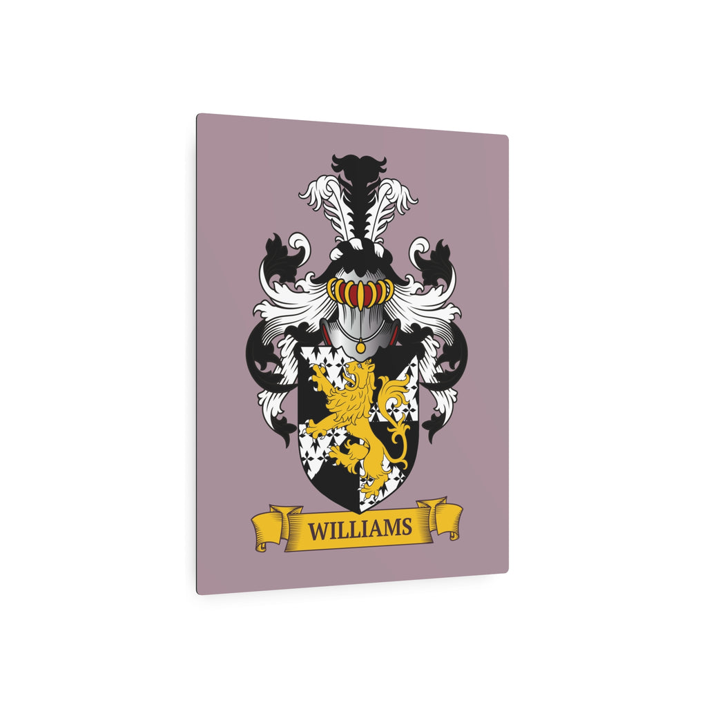 Mauve color Family crest on a mauve background