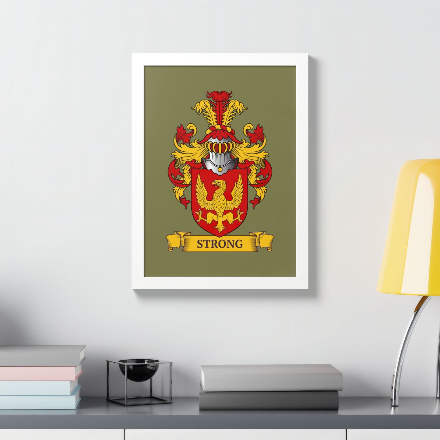 SAGE GREEN || Personalized Family Crest Print