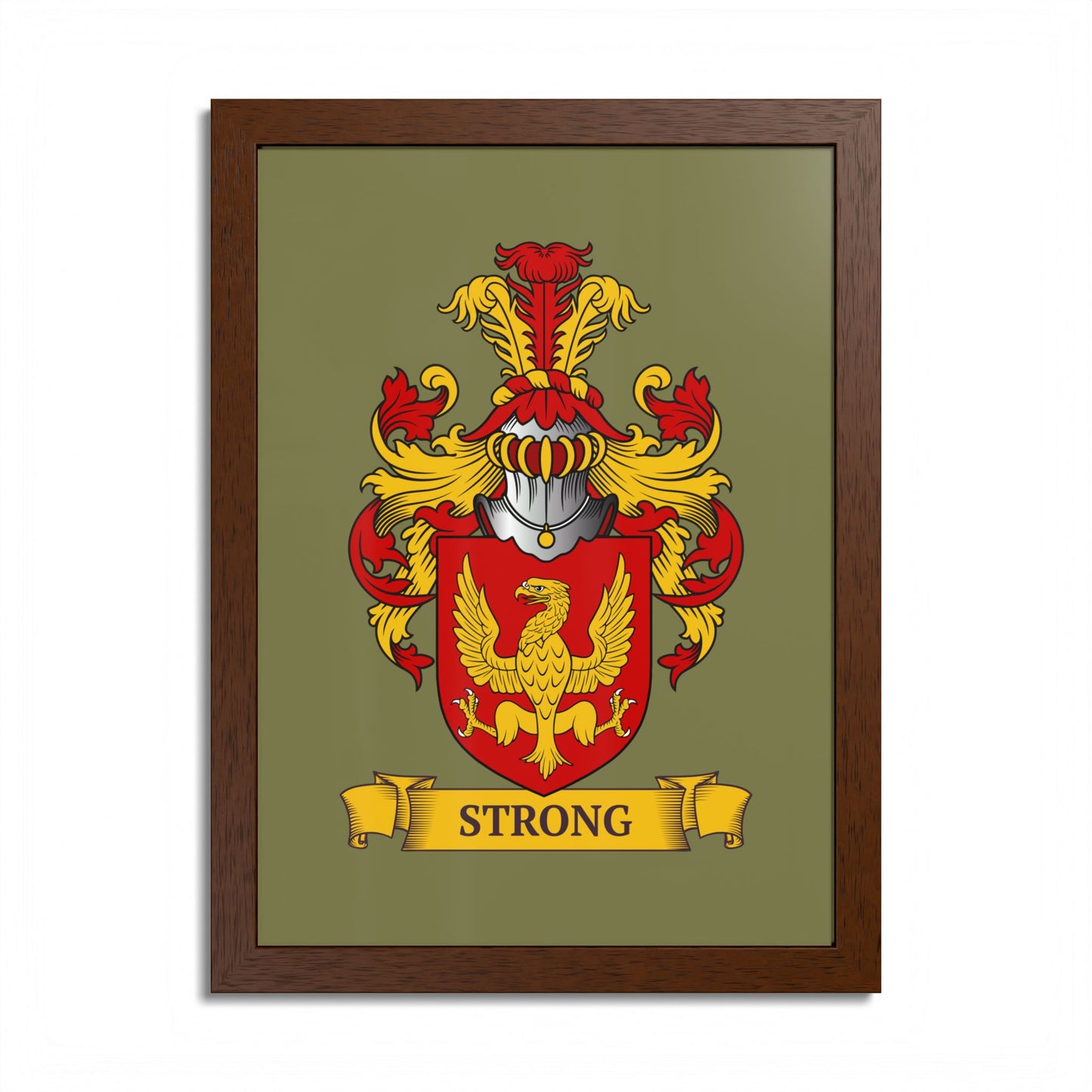 SAGE GREEN || Personalized Family Crest Print