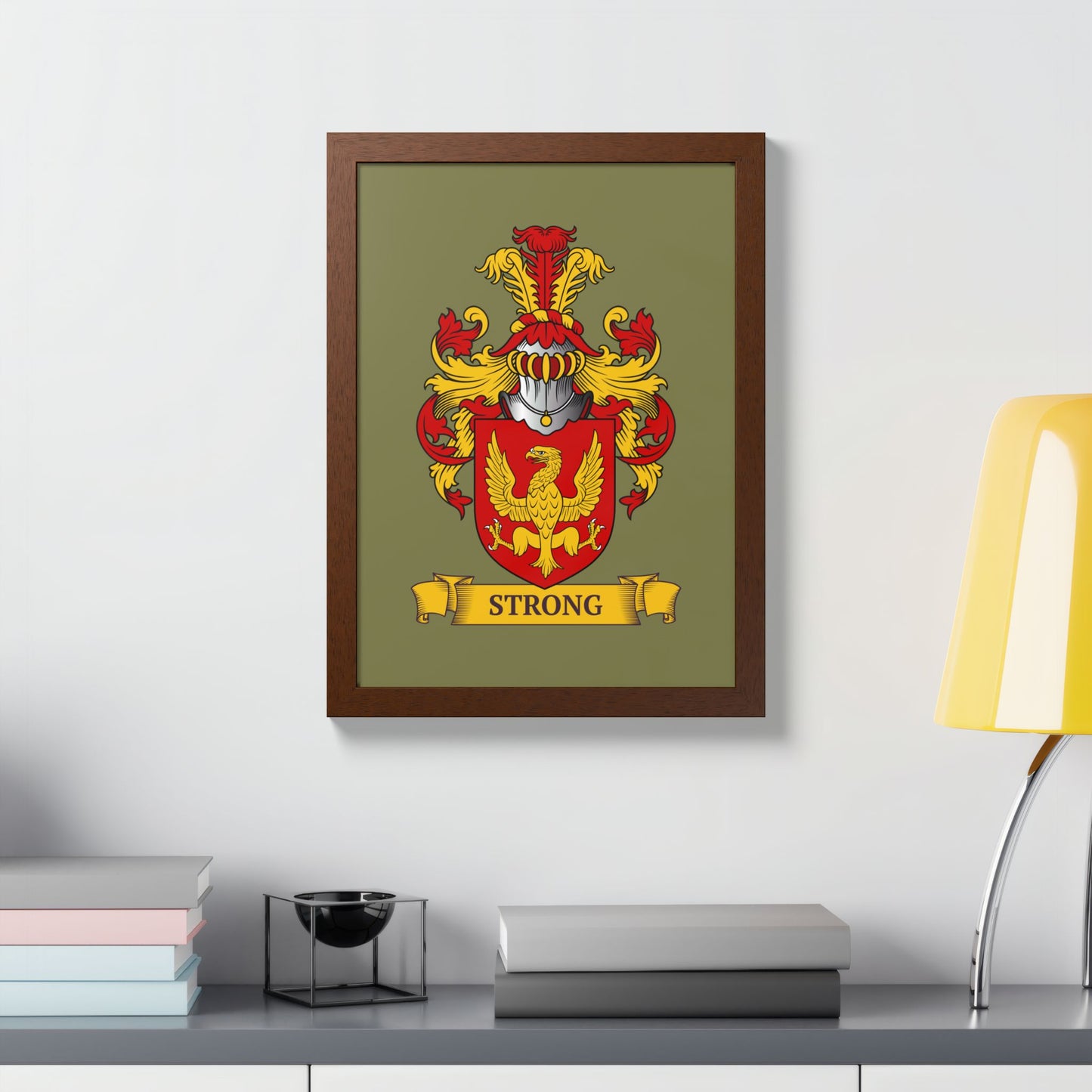 SAGE GREEN || Personalized Family Crest Print