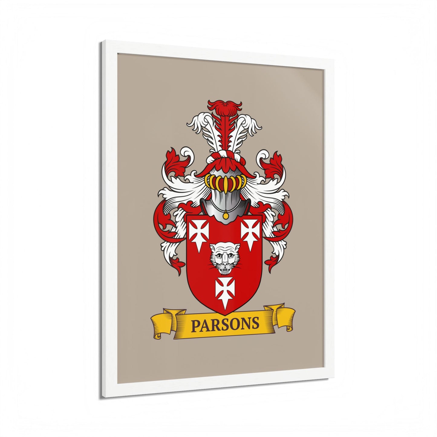 LIGHT MOCHA || Personalized Family Crest Print