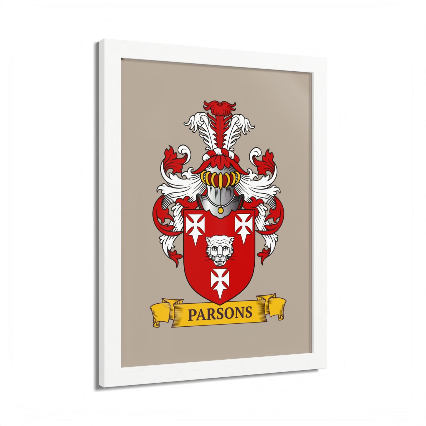 LIGHT MOCHA || Personalized Family Crest Print