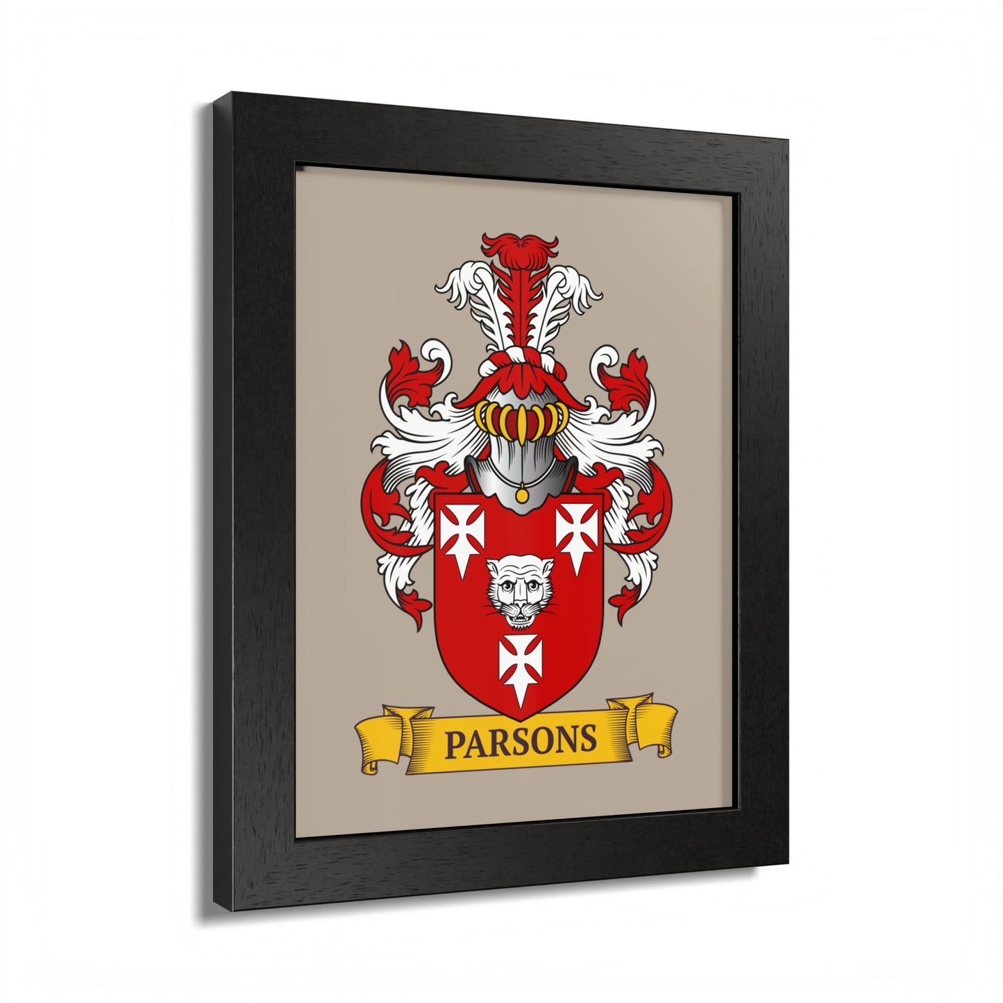 LIGHT MOCHA || Personalized Family Crest Print