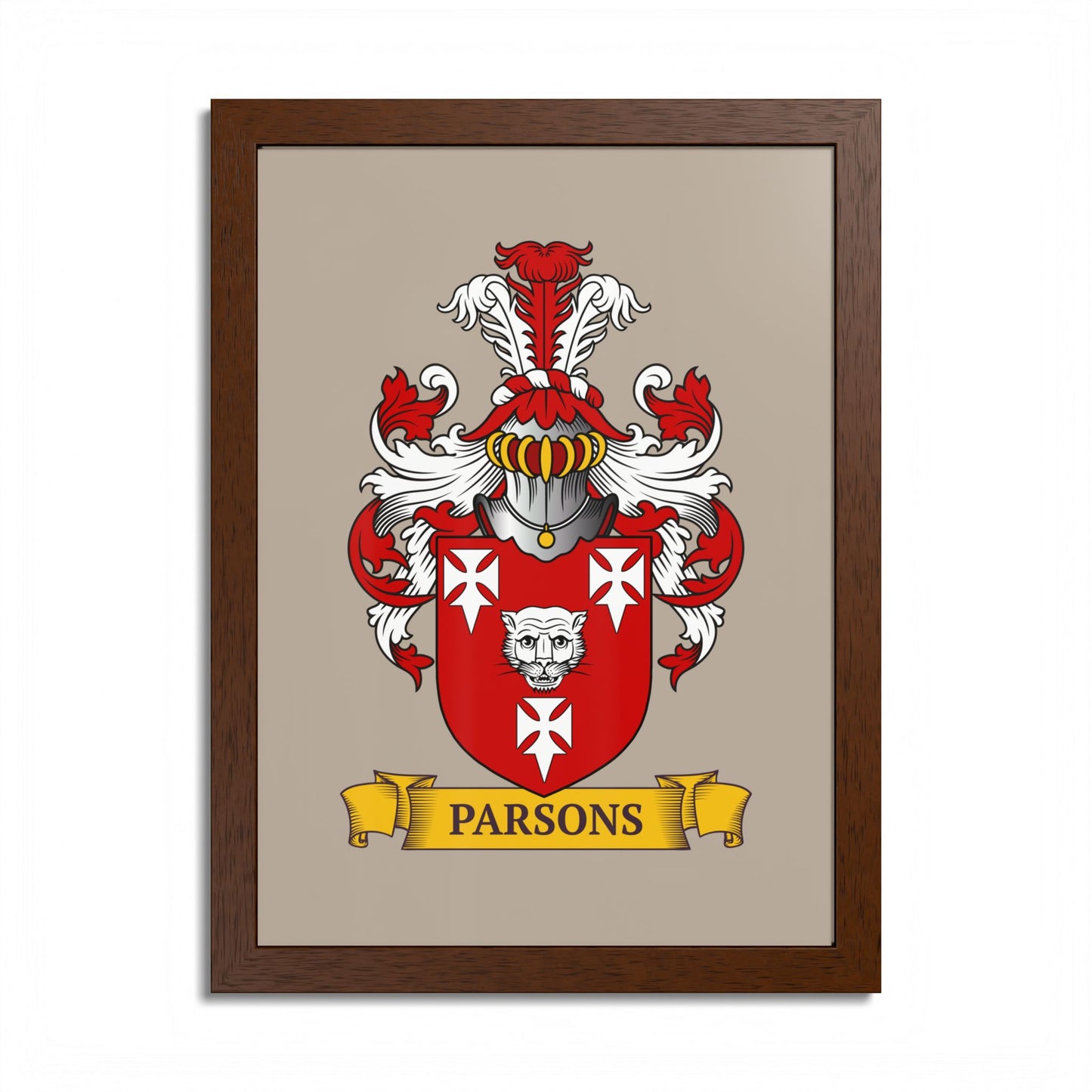 LIGHT MOCHA || Personalized Family Crest Print