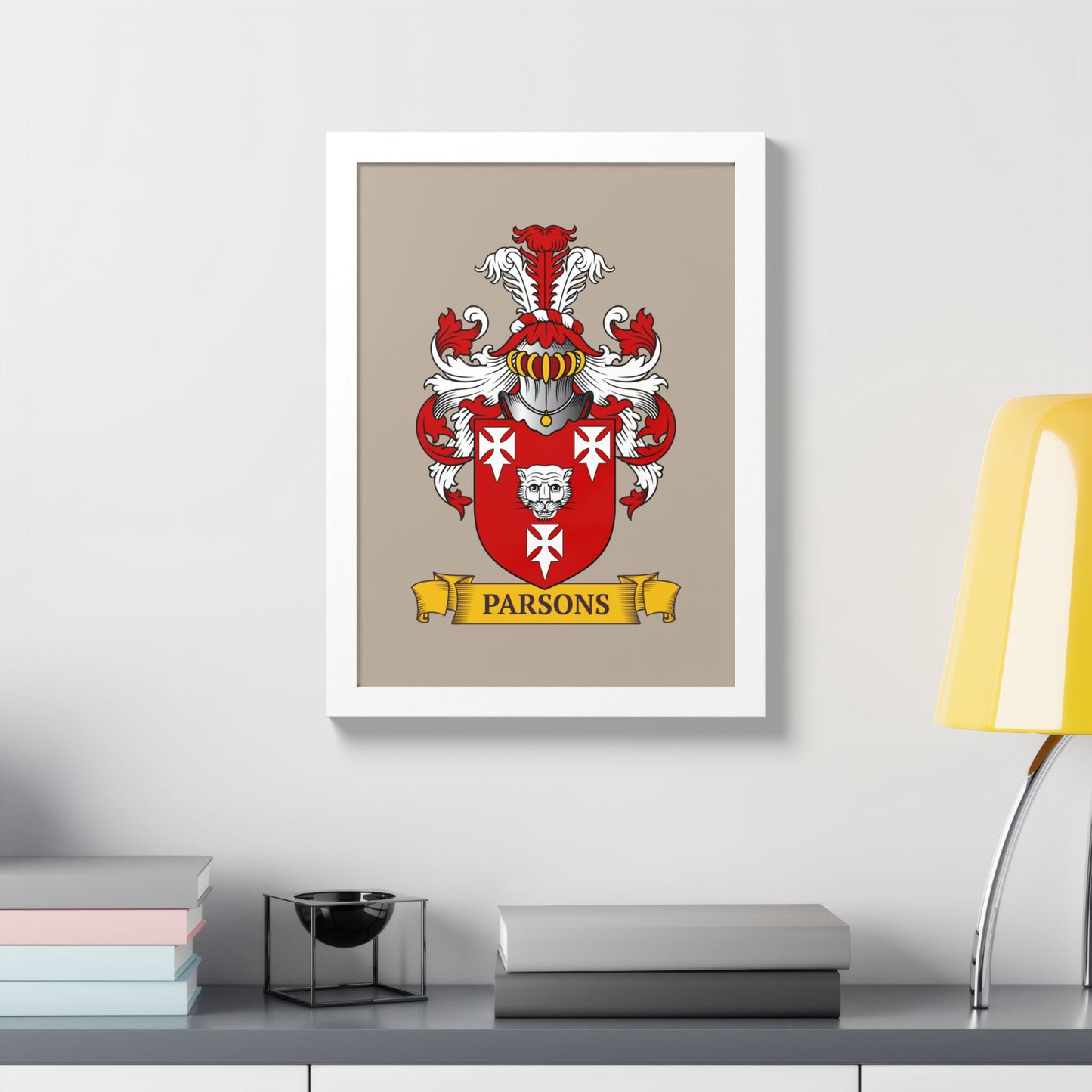LIGHT MOCHA || Personalized Family Crest Print