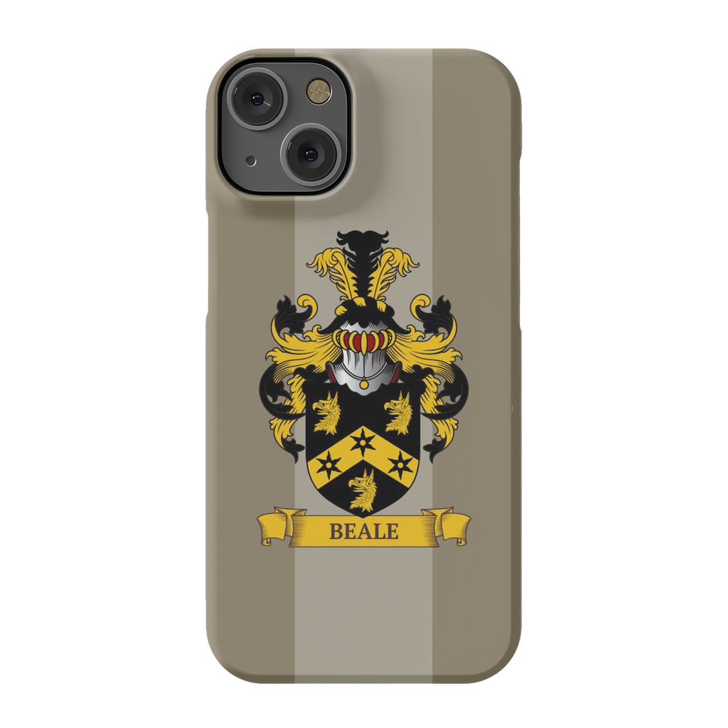ecru phone case personalized with a family crest