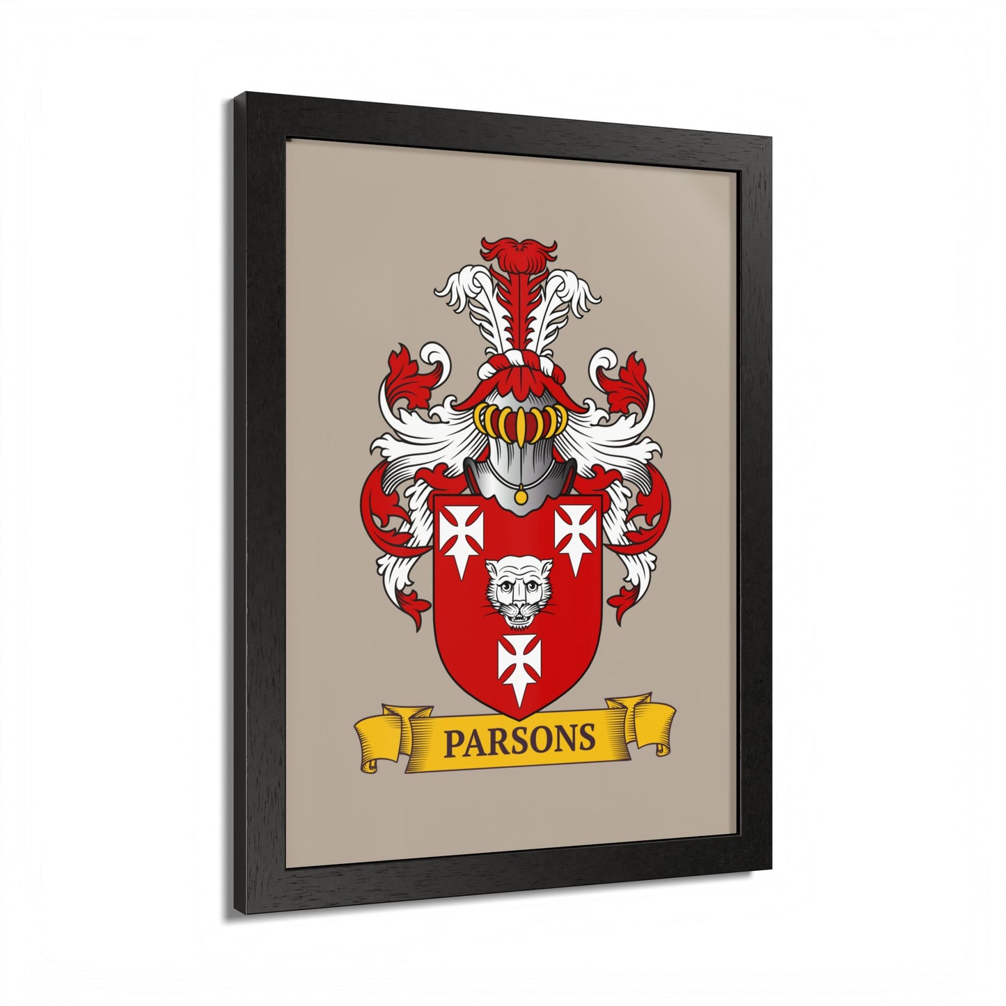 LIGHT MOCHA || Personalized Family Crest Print
