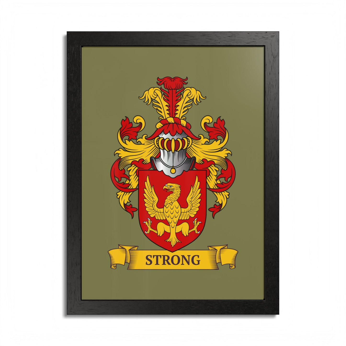 SAGE GREEN || Personalized Family Crest Print