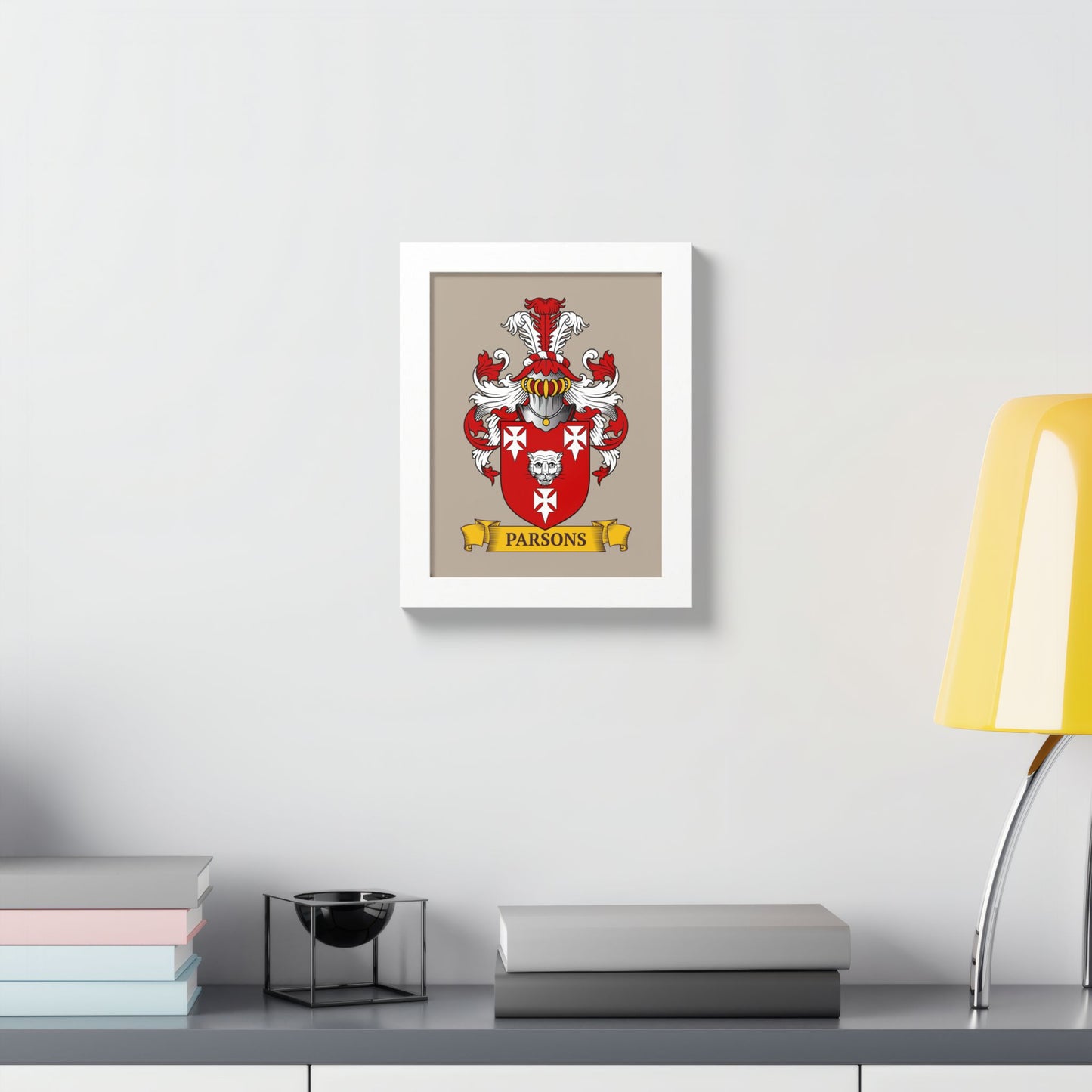 LIGHT MOCHA || Personalized Family Crest Print