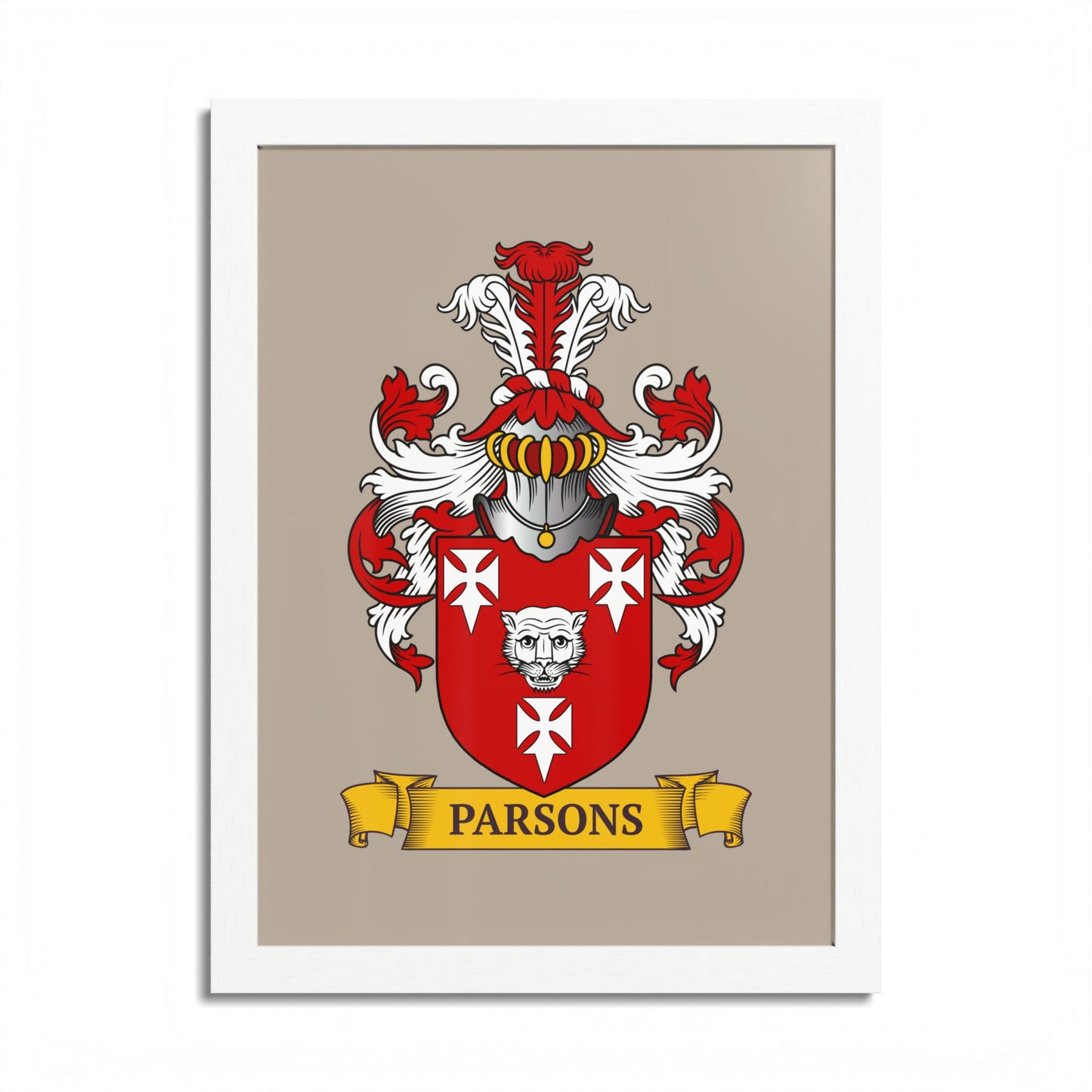 LIGHT MOCHA || Personalized Family Crest Print