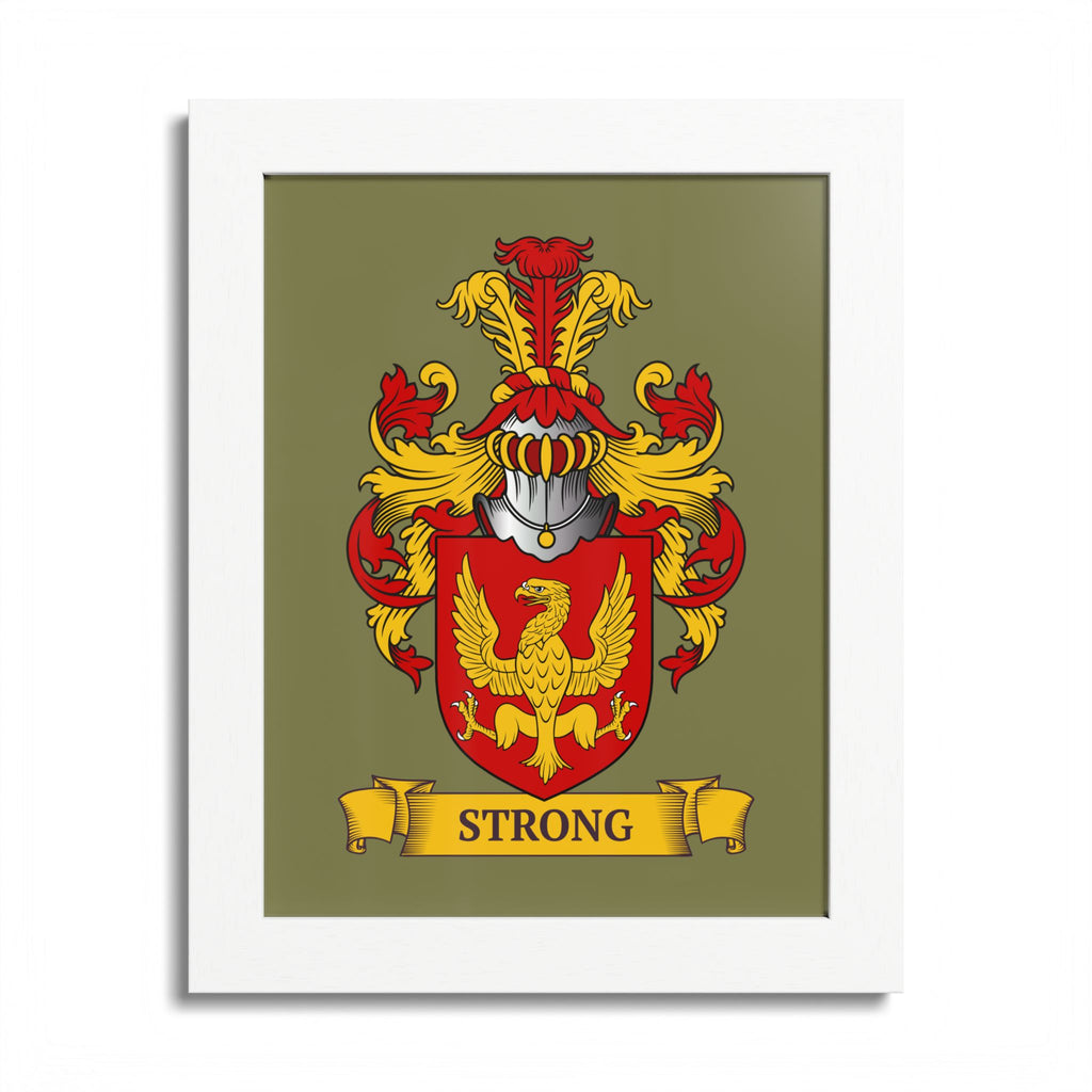 SAGE GREEN || Personalized Family Crest Print