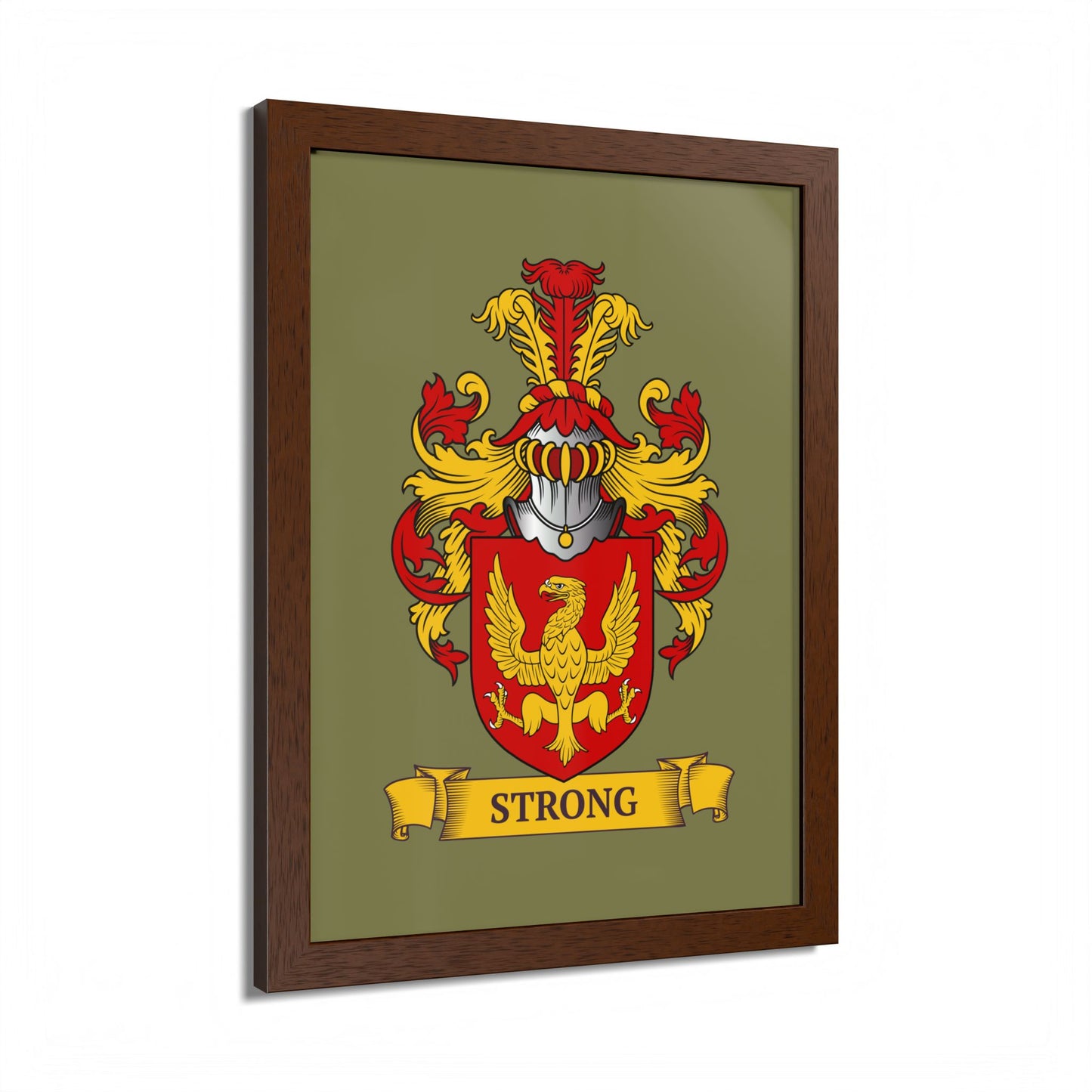 SAGE GREEN || Personalized Family Crest Print