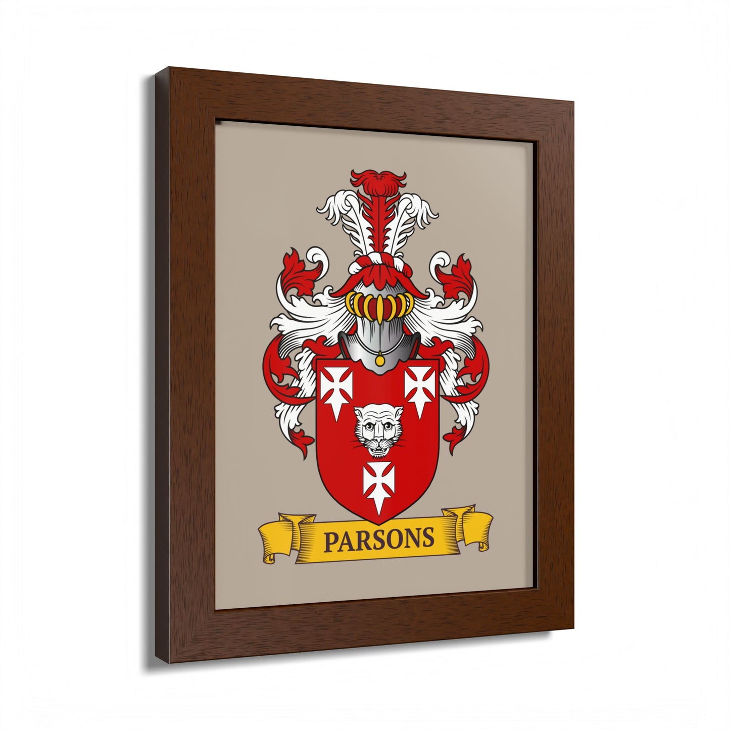 LIGHT MOCHA || Personalized Family Crest Print