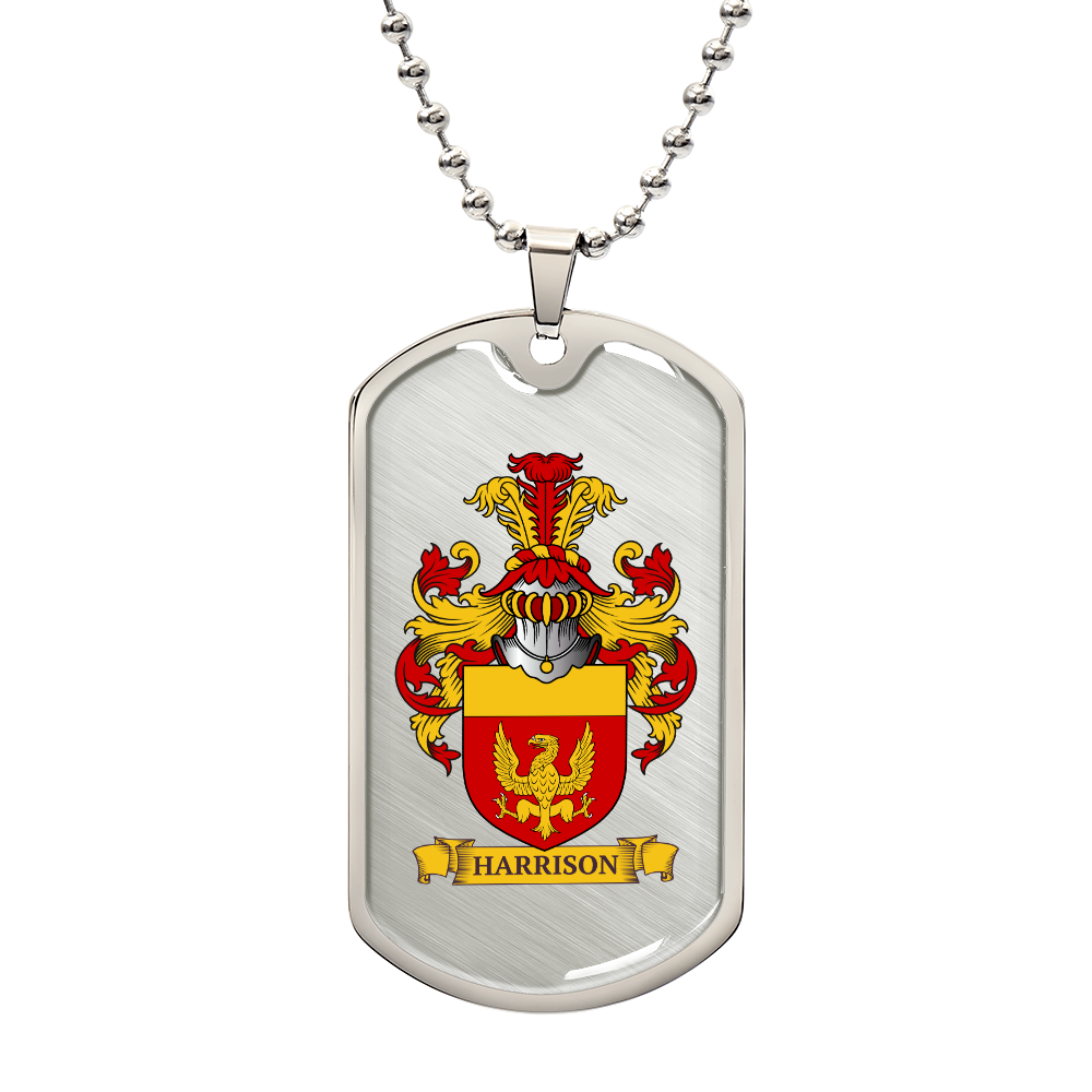 Family Crest Luxury Military Dog Tag Chain